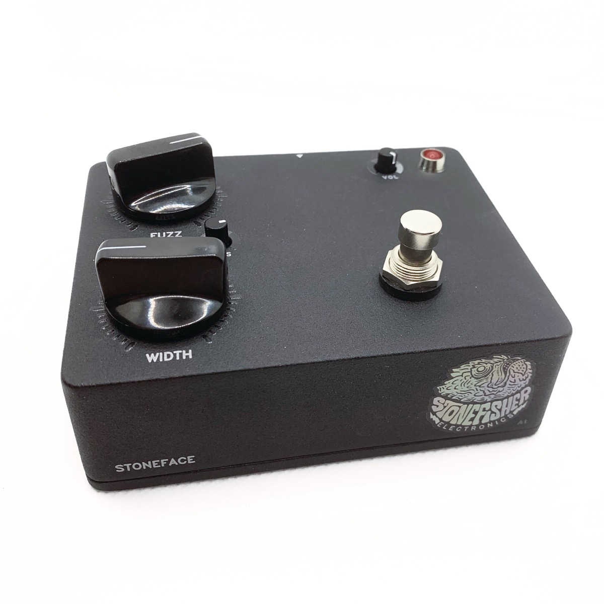 angled top down photo of the STONEFACE effect pedal